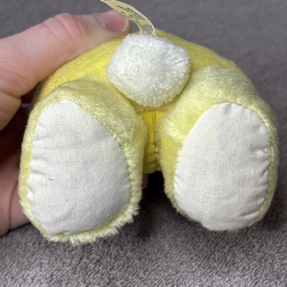 Vintage 1982 80s Enesco Easter Bunny Yellow Easter Beanie Plush - Picture 9 of 9